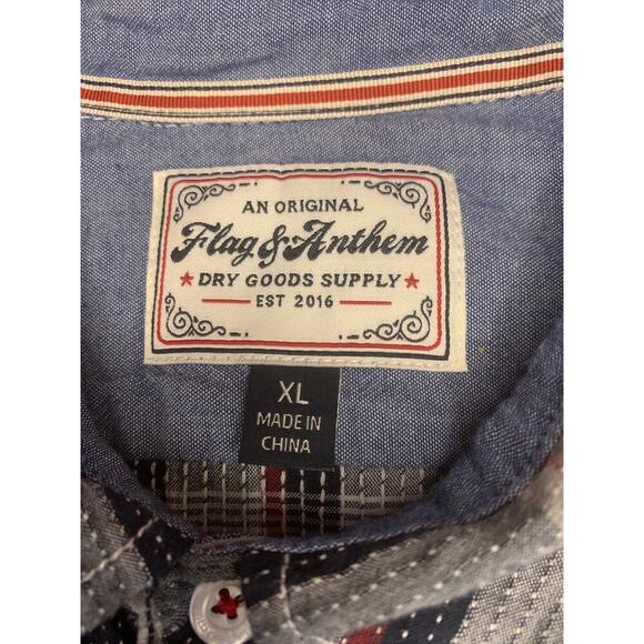 FLAG & ANTHEM Men’s Long Sleeve Button Down Casual Shirt / Size: XL - Picture 3 of 8
